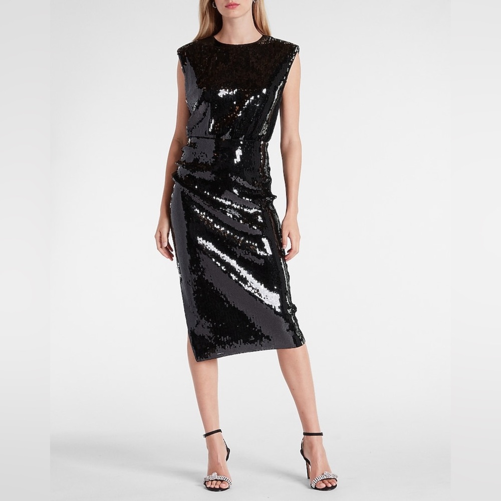 Express Sequin Midi Dress